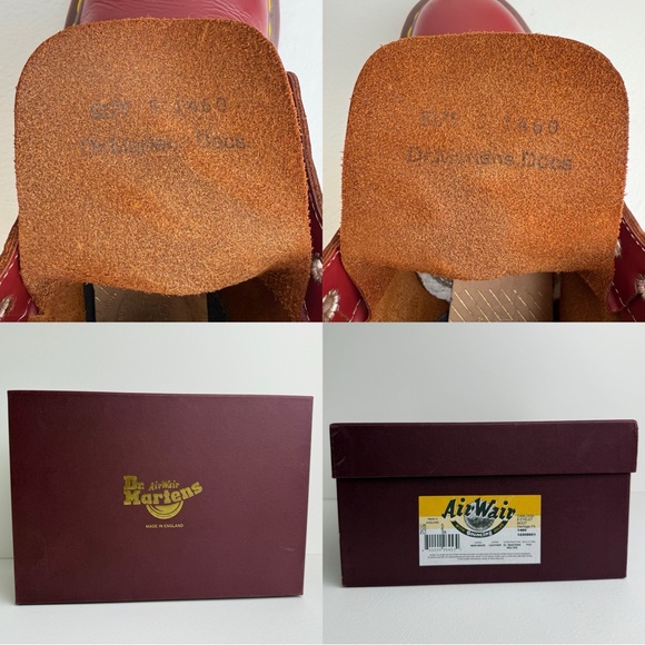 Dr. Martens Oxblood Red MIE Quilon Leather 1460 England Lace Up Boots UK 5 - Picture 15 of 16